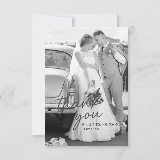 Moderne bedankkaart met Afbeelding (Voorkant)