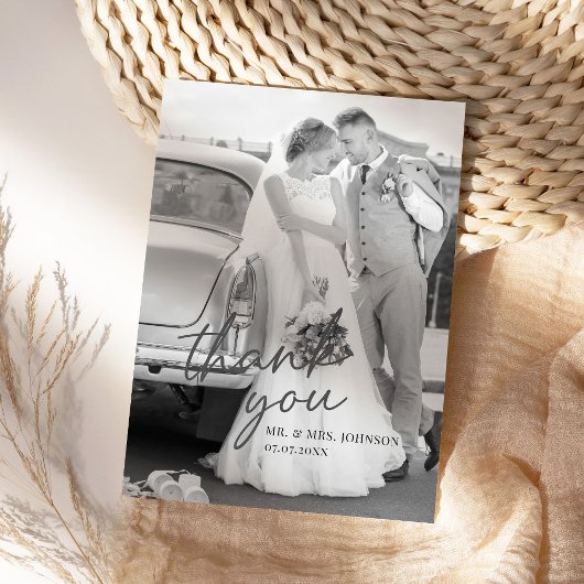 Moderne bedankkaart met Afbeelding