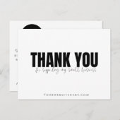 Moderne bedankkaarten voor kleine bedrijven briefkaart (Voorkant / Achterkant)