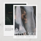 Moderne bedankpas Een notitie Bedankkaart (Voorkant / Achterkant)