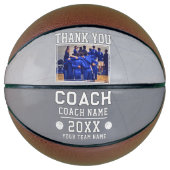 Moderne Bedankt Coach Bord Teamfoto Basketbal (Voorkant)