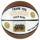 Moderne Bedankt Coach Teamfoto Basketbal (Voorkant)