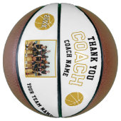 Moderne Bedankt Coach Teamfoto Basketbal (Verticaal)