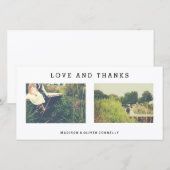 Moderne Bedankt en liefdesfotocollage (Voorkant / Achterkant)