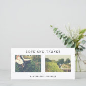 Moderne Bedankt en liefdesfotocollage (Staand voorkant)