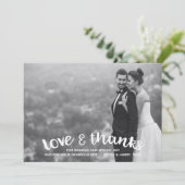 Moderne Bedankt- en liefdesfotokaart - Blush Bedankkaart (Staand voorkant)