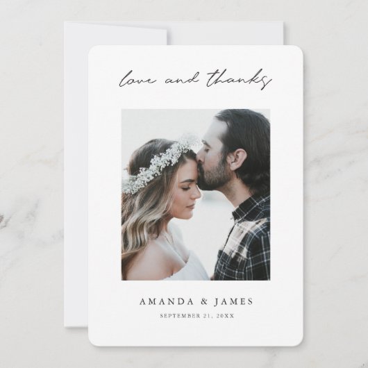 Moderne Bedankt en liefdesfoto's Borders Wedding (Voorkant)