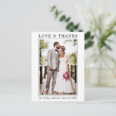 Moderne Bedankt met eenvoudige miniatuur Briefkaart (Staand voorkant)