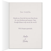 Moderne Bedankt Quote Elegante Bloemen Dank u kaar (Binnen (Rechts))