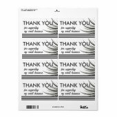 Moderne Bedankt Sticker met Curly Lash Label (Full Sheet)