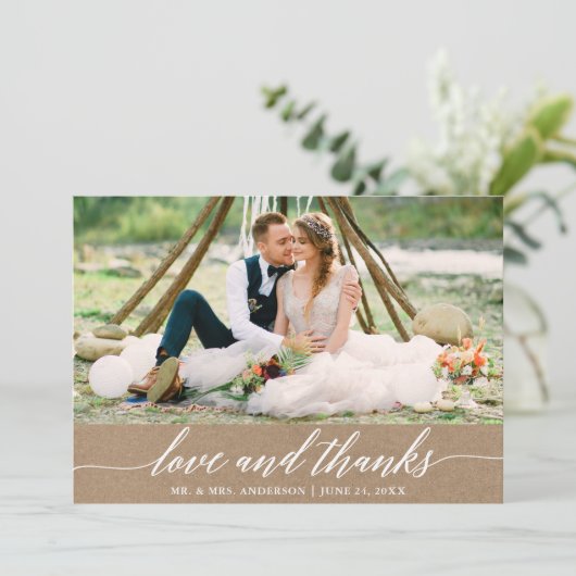 Moderne Bedankt van de Calligrafie (Staand voorkant)