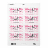 Moderne Bedankt Voor Aankoop Retro Roze Verzending Etiket (Full Sheet)