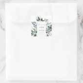 Moderne Bedankt voor groene olievruchten Vierkante Sticker (Tas)