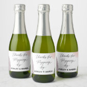 Moderne Bedankt voor Popping By Bottle Label, Sparkling Wijnetiket (Flessen)