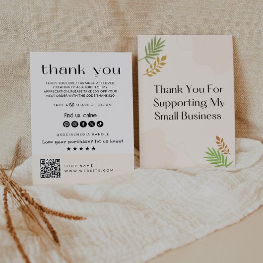 Moderne Bedankt voor uw aankoop Kaart