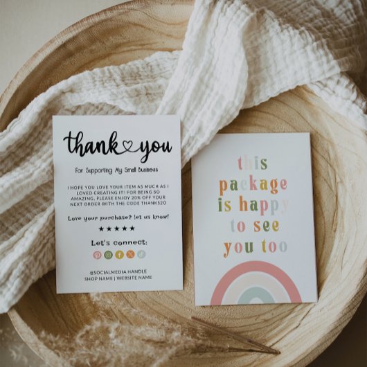 Moderne Bedankt voor uw aankoop Kaart