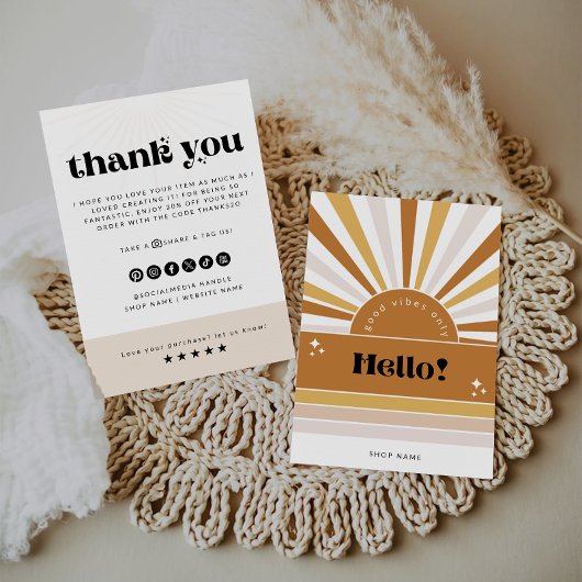 Moderne Bedankt voor uw aankoop Kaart