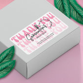 Moderne Bedankt voor uw aankoop Retro Roze Verzend Etiket