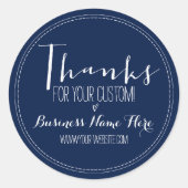 Moderne "Bedankt voor uw gebruik!" Business Ronde Sticker (Voorkant)