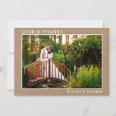 Moderne Bedankt Weddenschap Foto gemaakt Kraft (Voorkant)