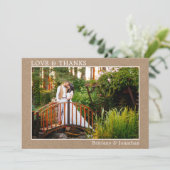 Moderne Bedankt Weddenschap Foto gemaakt Kraft (Staand voorkant)