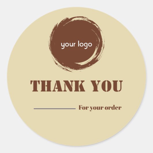 Moderne Bedankt Zakelijke Sticker | Gepersonalisee (Voorkant)