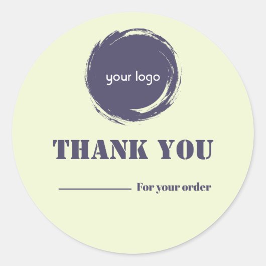 Moderne Bedankt Zakelijke Sticker | Gepersonalisee (Voorkant)