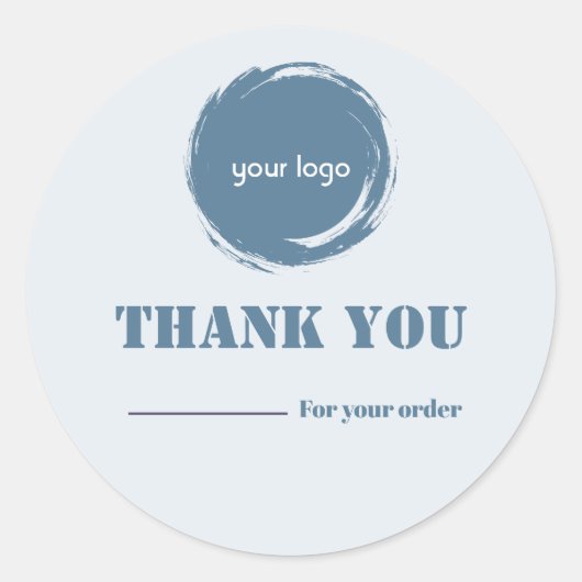 Moderne Bedankt Zakelijke Sticker | Gepersonalisee (Voorkant)