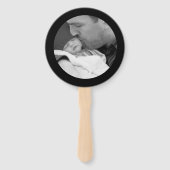 Moderne Bedankt Zwart Wit Website Scan QR Code Handwaaier (Achterkant)