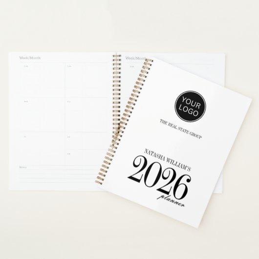 Moderne Bedrijf Logo Custom 2026 Planner (Display)