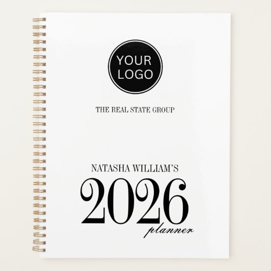 Moderne Bedrijf Logo Custom 2026 Planner (Voorkant)