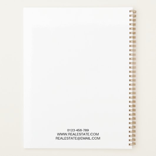 Moderne Bedrijf Logo Custom 2026 Planner (Achterkant)