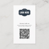 Moderne Bedrijf Logo QR Code Medewerker Foto Visitekaartje (Achterkant)