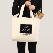 Moderne bedrijfs BedrijfsLogo zwart Grote Tote Bag (Voorkant (product))