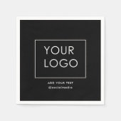 Moderne bedrijfs BedrijfsLogo zwart Servet (Voorkant)