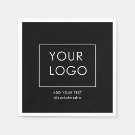 Moderne bedrijfs BedrijfsLogo zwart Servet