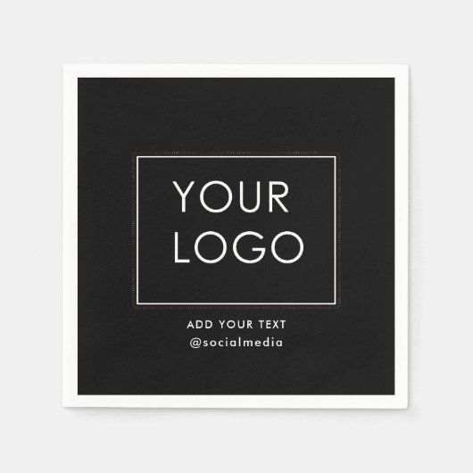 Moderne bedrijfs BedrijfsLogo zwart Servet (Voorkant)