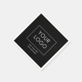 Moderne bedrijfs BedrijfsLogo zwart Servet (Hoek)