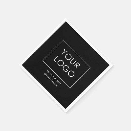 Moderne bedrijfs BedrijfsLogo zwart Servet (Hoek)