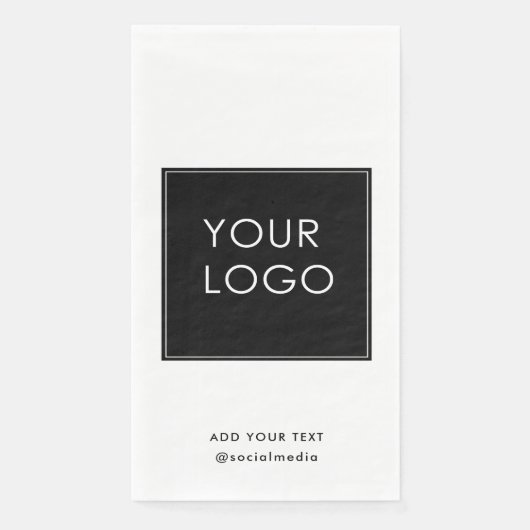 Moderne bedrijfs BedrijfsWitte Logo Servet (Voorkant)