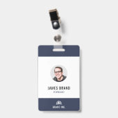 Moderne bedrijfs-ID Badge (Voorzijde met clip)