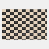 Moderne bedrijfs Logo Promo beige Inpakpapier Vel (Voorkant 2)