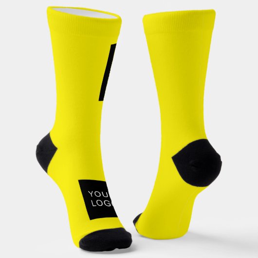 Moderne bedrijfs Professioneel Geel Logo Sokken (Gebogen)