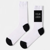 Moderne Bedrijfs Professionele Wit Logo Sokken (Links)