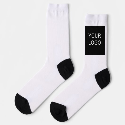 Moderne Bedrijfs Professionele Wit Logo Sokken (Links)