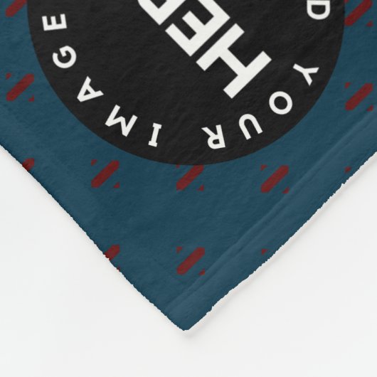 Moderne bedrijfsaangepaste Logo Fleece Deken (Hoek)