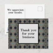 Moderne bedrijfsbelettering Bedankt voor de waarde Briefkaart (Voorkant / Achterkant)