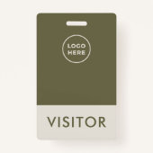 Moderne Bedrijfsbezoekersbadge met Logo Badge (Voorkant)