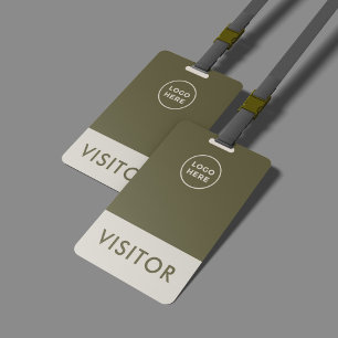 Moderne Bedrijfsbezoekersbadge met Logo Badge