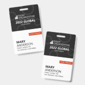 Moderne bedrijfsconferentie-evenement #custom badge (Voor- en achterkant)